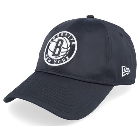 New Era - NBA Svart unconstructed Keps - Brooklyn Nets NBA Satin 9TWENTY Black Dad Cap @ Hatstore