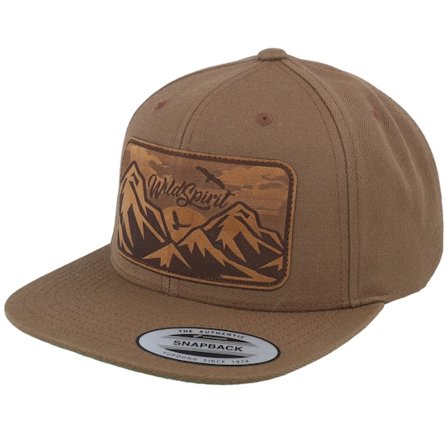 Wild Spirit - Brun snapback Caps - Big Mountain & Birds Patch Tan Snapback @ Hatstore