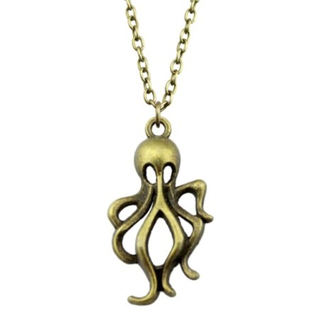 Necklace - Octopus - Kraken - Mini - Bronze