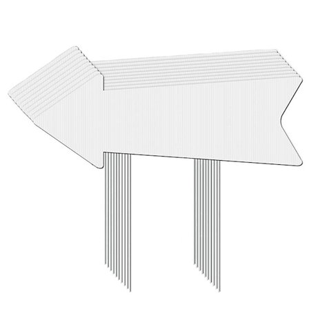 Suuntanuolimerkit pylväillä, 4 kpl Tyhjiä pihamerkkejä Muoviset pysäköintimerkit nuolilla ulos