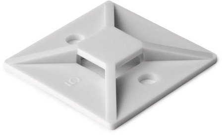 Hellermann Tyton MB2A Anker Selvklæbende, 13 x 13 mm Hvid, pakke med 100, Installationsmateriale
