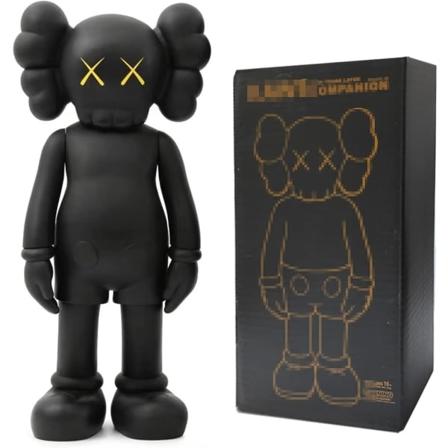 8IN/20CM Ka-Ws actionfigur - Premiummodellkonstverk for Hypebeast og Kawed-rominnredning - perfekt gave til jul, bursdager og mer Svart Black