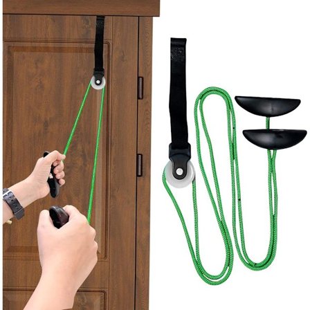 Skuldertrener - Håndstøtte med trinse Rehabilitering Treningsapparat Opphengsnor for Frossen skulder og Fysioterapi Lindrer smerte Green_yu