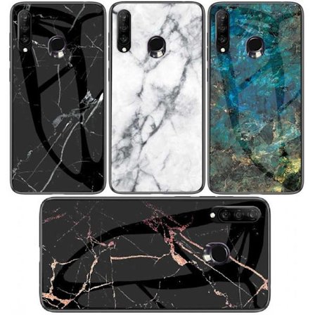 Huawei P30 Lite Marble Shell 9H Karkaistu lasi Takaosa Glassback V2