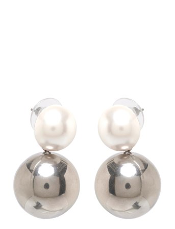 Pearl Globe Earring Silver Silver Bud To Rose