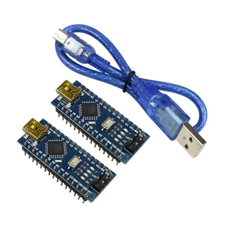 2-pak Arduinos Nanos-kort med USB-kabel loddede Nanos-kort Chip