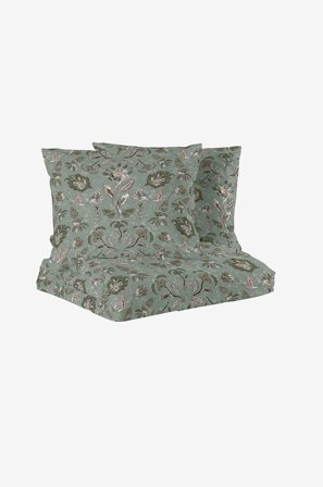 Redlunds - Ingela satin 3-d seng - Grøn - Sengesæt - 220X210 - Fra Homeroom