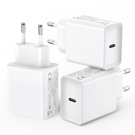 3-pakning USB C-lader for iPhone 16/15/14/13/12 Plus Pro Max Mini, AirPods iPad, Samsung Galaxy S24/23/22 iPhone USB C-lader