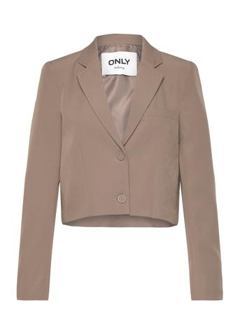 Onlelly Life L/S Crop Box Blazer Cc Tlr Blazers Cropped Blazers Beige ONLY
