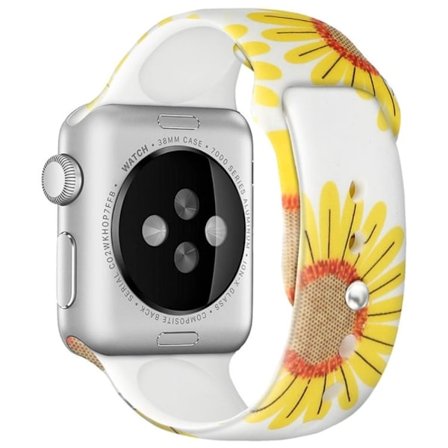 Apple Watch Series 8 (45mm) / Watch Ultra cool kuvioitu silikoninen kellonhihna - Auringonkukka