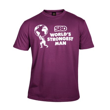 SBD Apparel SBD World's Strongest Man T Shirt Dam Lila