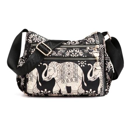 Dame Handbag Etnisk stil trykt mote Trendy oppbevaringsveske Elephant