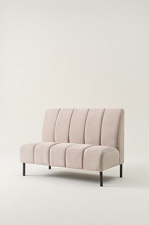 Jotex - Kökssoffa Modul 2-sits Polyester - Sammet - Stål Beige SANTOS - Köp Modulsoffor hos Jotex