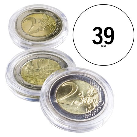 Leuchtturm ULTRA runde møntkapsler til mønt Ø 39 mm - 10 stk.