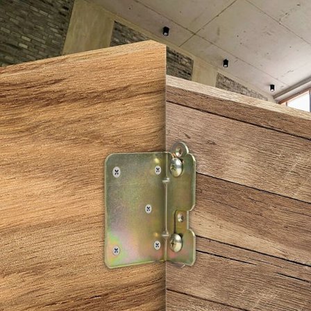 Set med 4 senge skinne braketter Heavy Duty senge skinne tilbehør med skruer for å feste tre, hodegjerde og fotstøtte