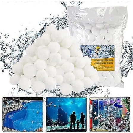 Suodatinpallot hiekkasuodatinjärjestelmiin, 700 g uima-altaan suodatinpalloja, voi korvata 25 kg suodatinhiekkaa, hiekkasuodatinjärjestelmä, 