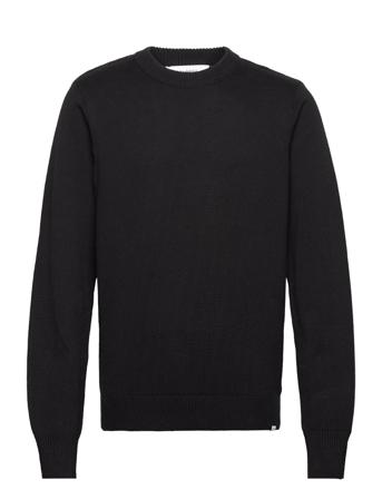 Gary Cotton Knit Neulepaita Pyöreä Kaula-aukko Musta Les Deux