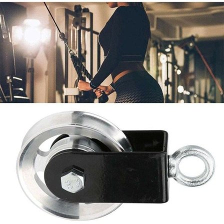 IC Løftehjul, kabelhjul med U-montert feste Rulle Løftehjulbelastning 250 kg for vaiermaskin gjør-det-selv-tilbehør (1 stk),