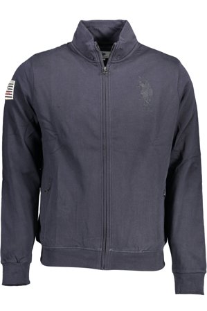 U.s. Polo Felpa Con Zip Uomo Blu