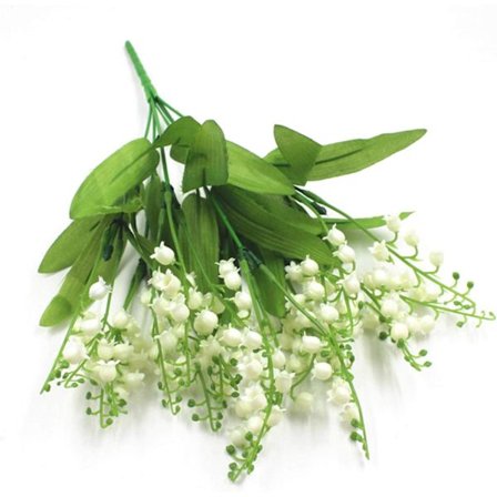 2 stk (Hvit) Blomster Utendørs, Liljekonvall Kunstig Blomst