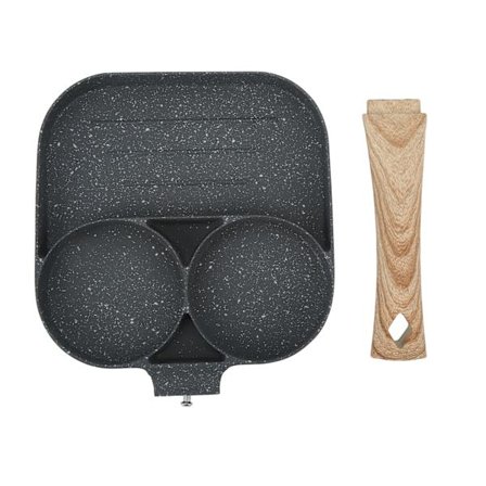 Egg Burger Maker Pan Delt Non-stick Stekepanne for Hjemmekjøkken