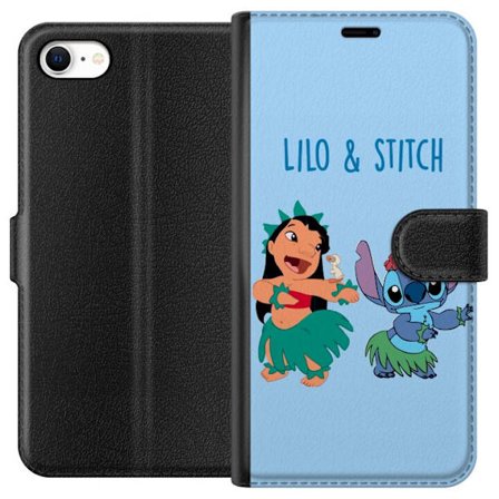 Kompatibel Tegnebogsetui til Apple iPhone 6 Farverig illustration af Lilo og Stitch, der danser hula i græsskjorter