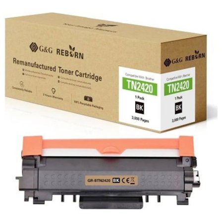 Ekologisk kompatibel toner - G&G - TN-2420 - Svart - Hög kapacitet 3000 sidor