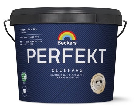 Beckers Oljefärg, Perfekt halvblank, 3L, Utevit, Färg & tapeter