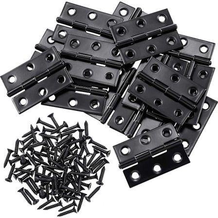 16 stk små dørhengsler i rustfritt stål, sammenleggbare hengsler