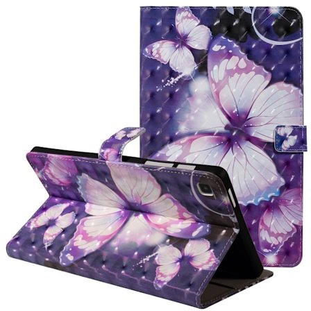Samsung Galaxy Tab A7 Lite 8.7 fodral - Purple Butterfly