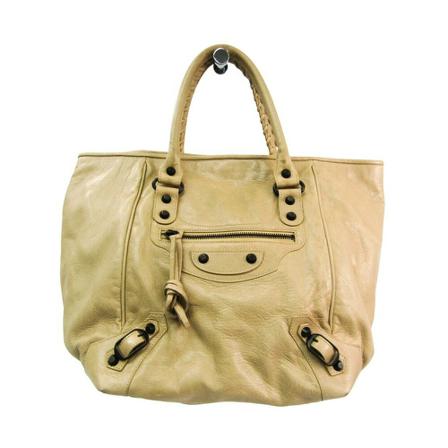 Balenciaga Vintage, Pre-owned Handbag Beige, Dames, Maat:ONE Size,leer