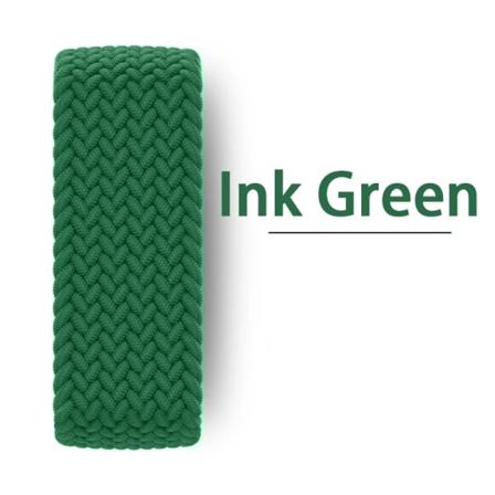 Flätad Solo Loop För Apple Watch Band 44mm 45mm 42mm 40mm 38mm 41mm Ultra 49mm armband correa iwatch series 9 7 8 5 SE 6 Rem ink green M