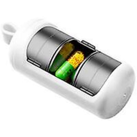 7 Dagers Medisinboks Med 3 Rom, 3 Ganger Om Dagen Pilleboks Mini Bærbar Lystett, Vanntett For Reise (hvit)