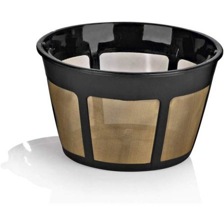 IC Permanent kaffefilter - Återanvändbart - Miljövänligt - Permanent filter - Guld - 10 koppar - Papperslöst