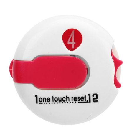 Golf Score Counter Hat Clip Handske Clip En-Knap Nulstilling Golf Tilbehør Konkurrence Counter Hvid og Pink