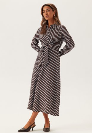 BUBBLEROOM-Tie Detail Shirt Dress-XS