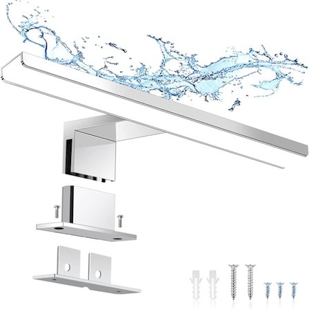 Badrumsspegellampa, LED-vägglampa, Ljus 6W, Vattentät, Neutral Vit 4000K, 30cm