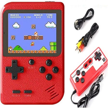 Retro Håndholdt Spilkonsol, Retro Spilkonsol med 400 Klassiske Spil, 3,0-Tommer Skærm, Retro Håndholdte Spil Understøtter Tilslutning til TV & To 
