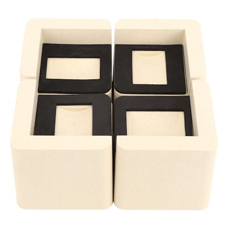 4 stk. Sklisikre møbelløftere Sengheiser Sofabord Skrivebordsbenheiser Fotpute Gulvbeskytter