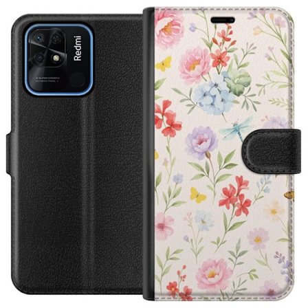 Kompatibelt Plånboksfodral till Xiaomi Xiaomi Redmi 10C Blommor