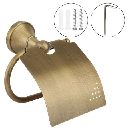 Antik Borstad Toalettpappershållare Pappershandduk Hängande Förvaringsställ Tillbehör