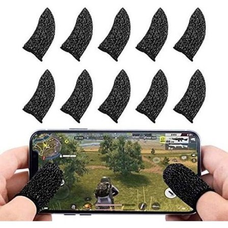 PUBG Mobile Spillfinger [10-pakning], pustende anti-svette berøringsskjerm fingerhylse for sensitive knapper