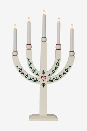 Star Trading - Ljusstake Elias Tradition 61 cm - Vit - Adventsljusstakar - Från Homeroom