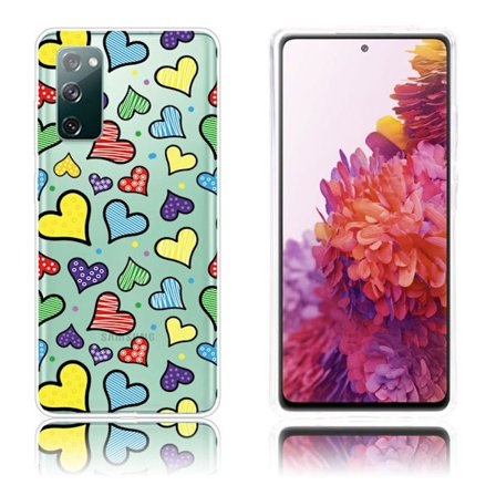 Deco Samsung Galaxy S20 FE 5G / Samsung Galaxy S20 FE skal - Färgglada Kärlekshjärtan