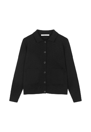 Sibin Linnebjerg Kaja Cardigan Stickat Dam Svart L