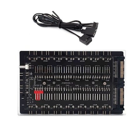 Bundkort 4 Pin PWM Coolers Fan Hub Splitter 16 Way Extension SATA Power Port