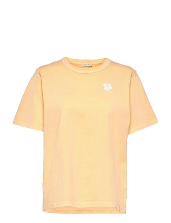 Erna Unikko Placement T-Shirt T-shirt Top Orange Marimekko