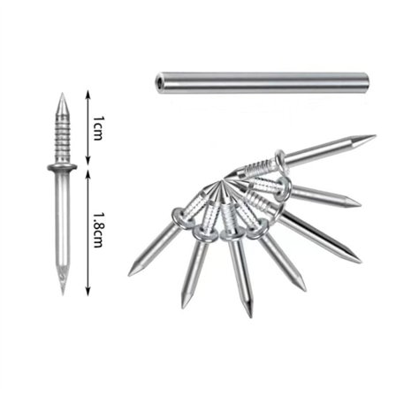 300 stk dobbelthodet listverk sømløs spiker, sporløse spiker sauehornsspiker enkel vinkelspiker sementsømmer