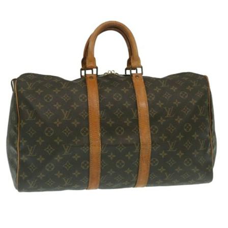 Louis Vuitton Vintage, Pre-owned Canvas Keepall Bruin, Dames, Maat:ONE Size