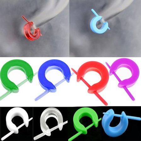 Akrylpluggar falska örhänge - par